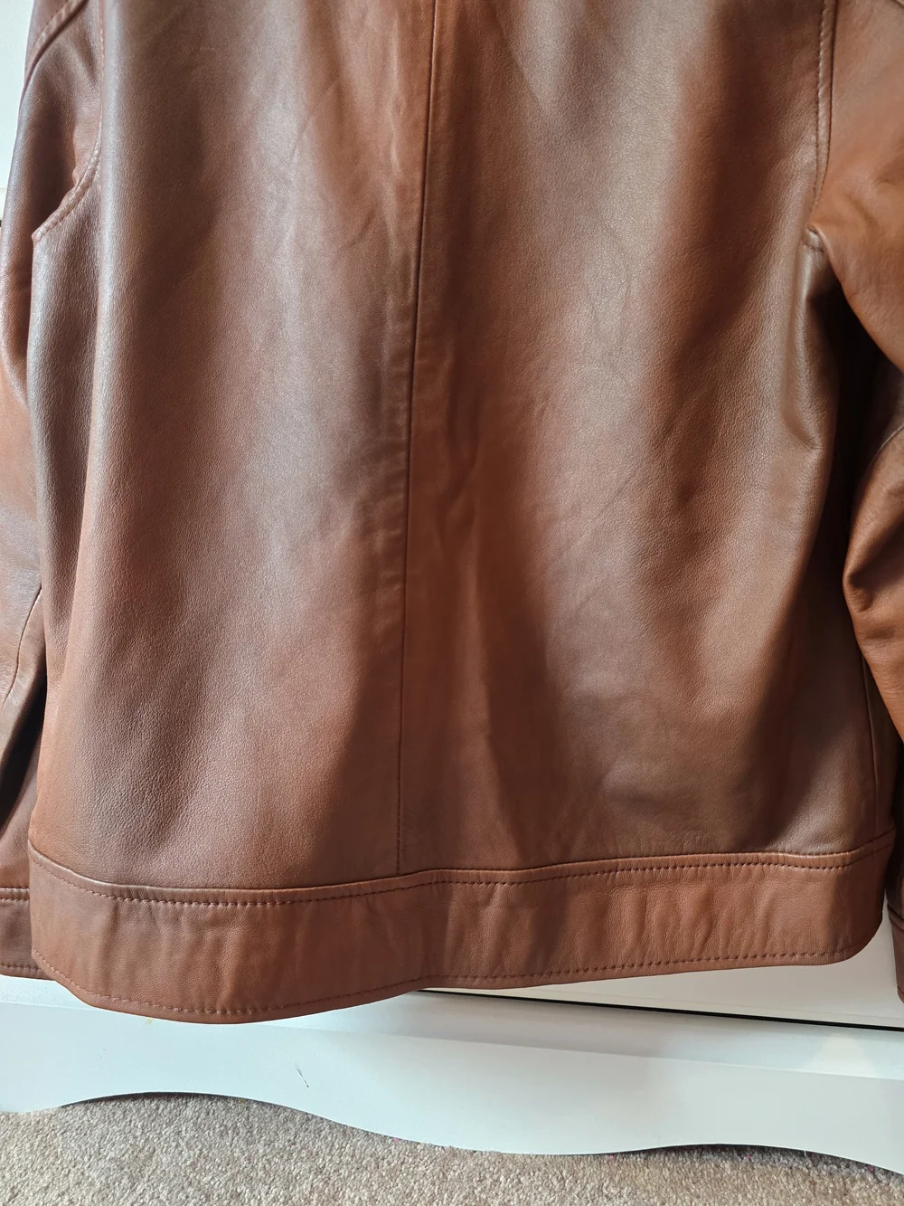 100% Leather The Territory Ahead Vintage Chestnut Zip Jacket Medium - Picture 7 of 8